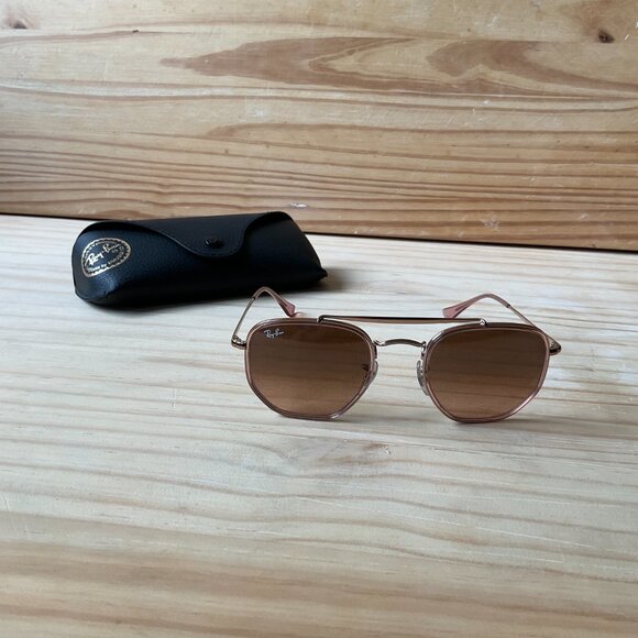 RAY-BAN Light Pink Rose Gold Sunglasses - Picture 2 of 7